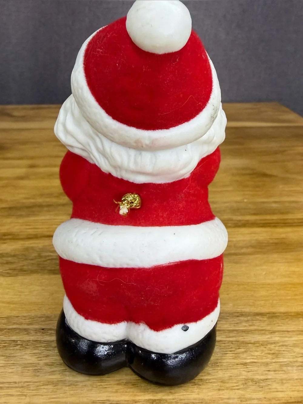 Vintage JASCO Two Christmas Bells Santa List Mrs. Claus Gingerbread Felt 5 inche